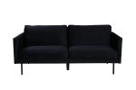 Zoom 2-seters sofa - Svart / Sort fløyel