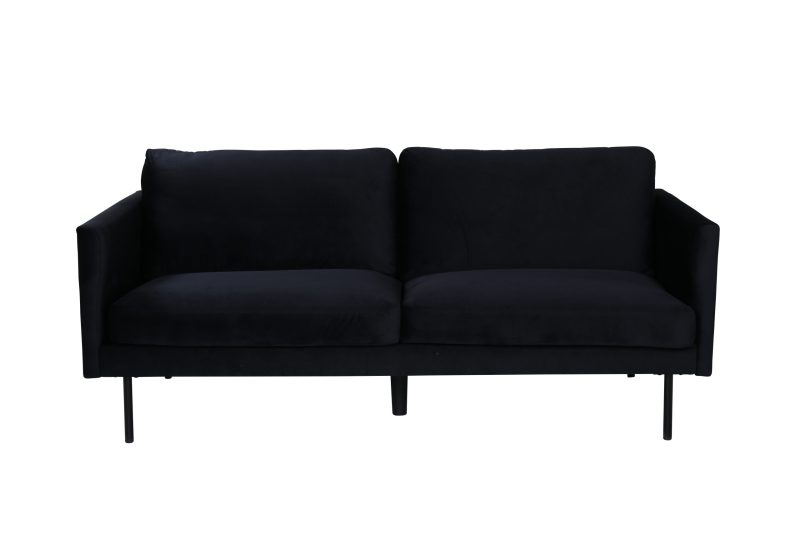 Zoom 2-seters sofa - Svart / Sort fløyel