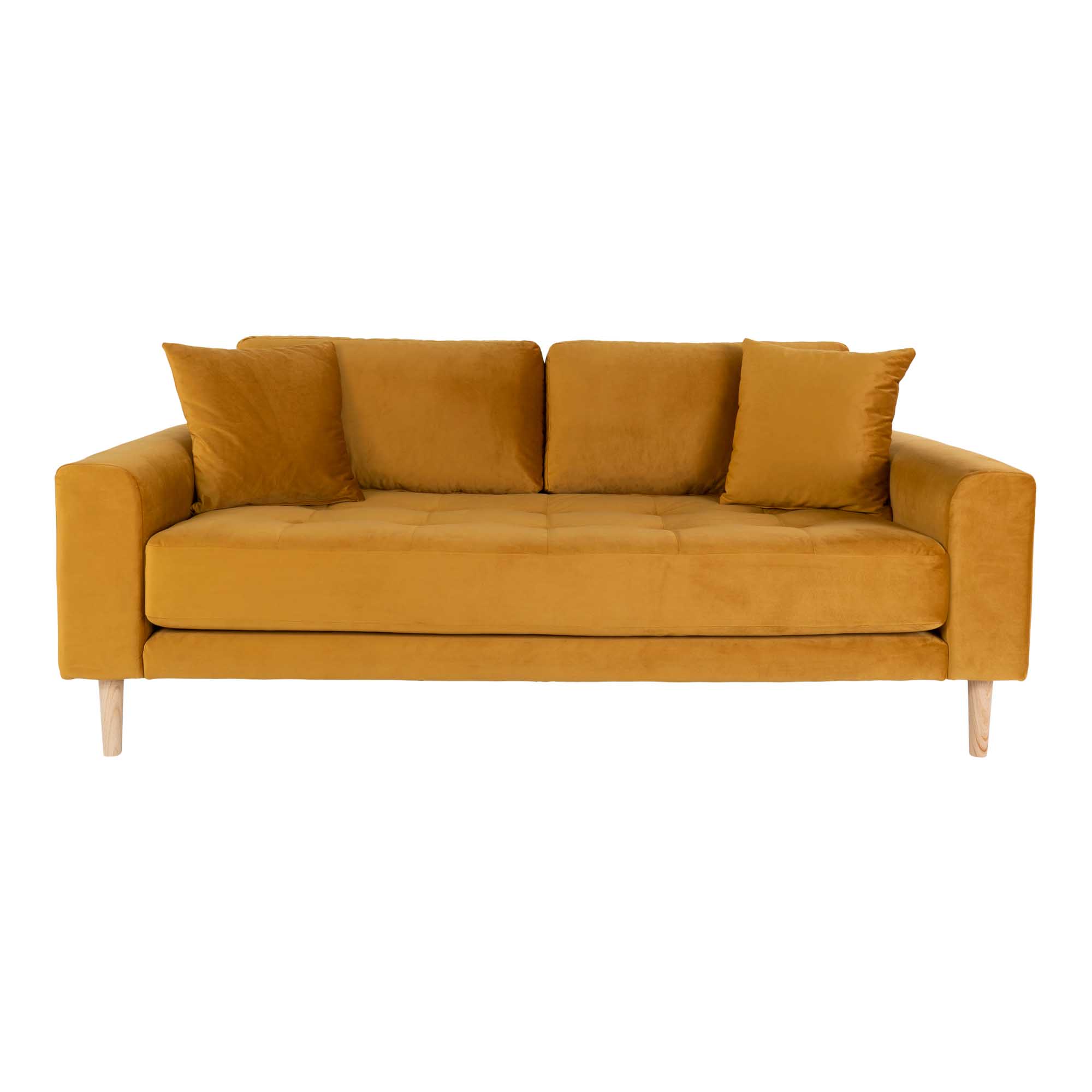 Lido 2,5-seters sofa - Sennep gul 93 x 180
