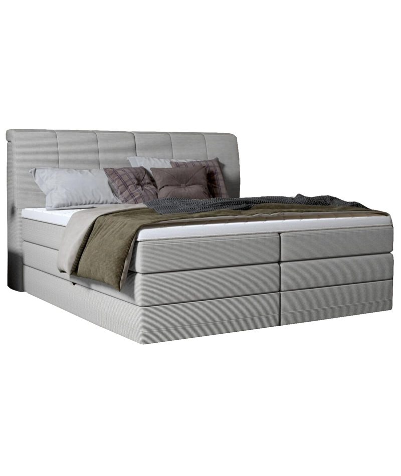 Dilma kontinentalgseng 140 x 200/160 x 200/180 x 200– polstret seng med oppbevaring og dobbel madrass