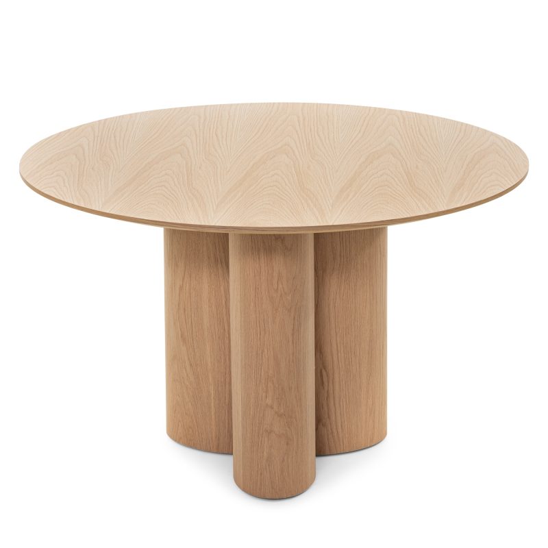 Rundt spisebord AVAS 121cm. – Naturlig eik