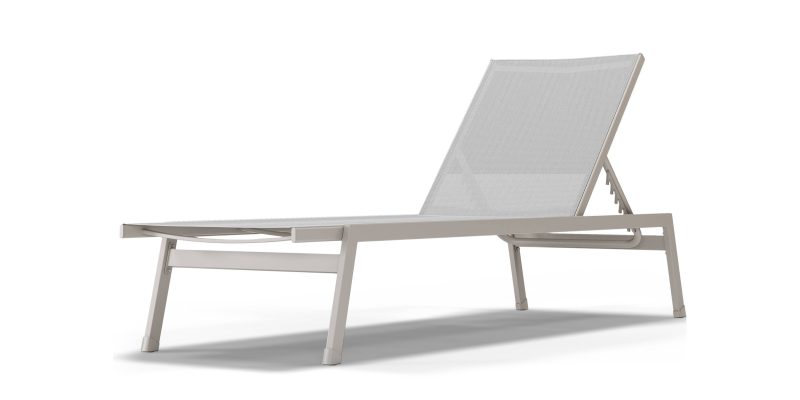 Shelly justerbar hageseng, aluminium/beige