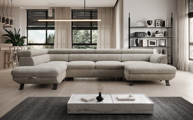 Hjørnesofa RAVEN XL – romslig komfort med sovefunksjon