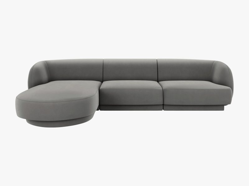 Miley hjørnesofa 255x156cm, høyre – Flytende komfort med myke former