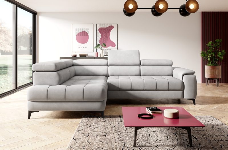 Chivas L hjørnesofa – Moderne design med elektrisk setedybde og oppbevaring