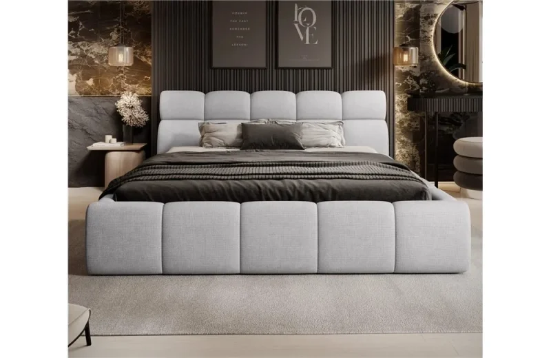 Giulia – elegant polstret seng med oppbevaring