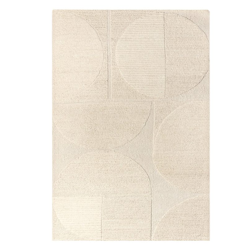 Teppe Morin Håndvevd og Tuftet Ull 190x290 Elfenben