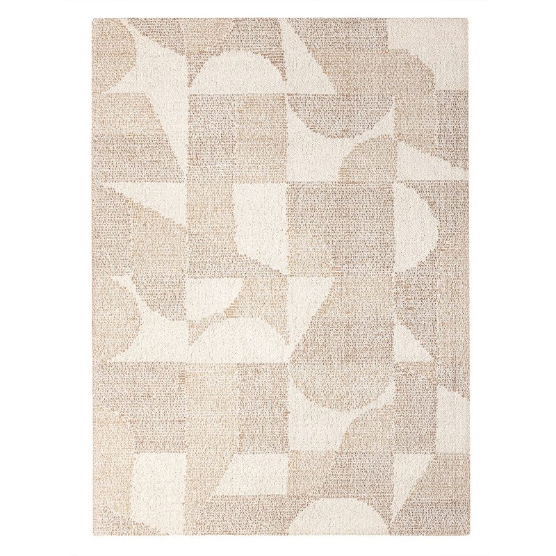 Teppe Tulla Håndvevd og Tuftet Ull 190x290 Elfenben/Beige