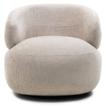 Rumble lenestol – roterbar, lys beige chenille, avrundede former