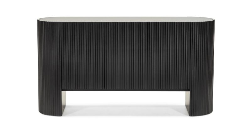 SANSITA – Sort skap i MDF med rene linjer og tidløst uttrykk