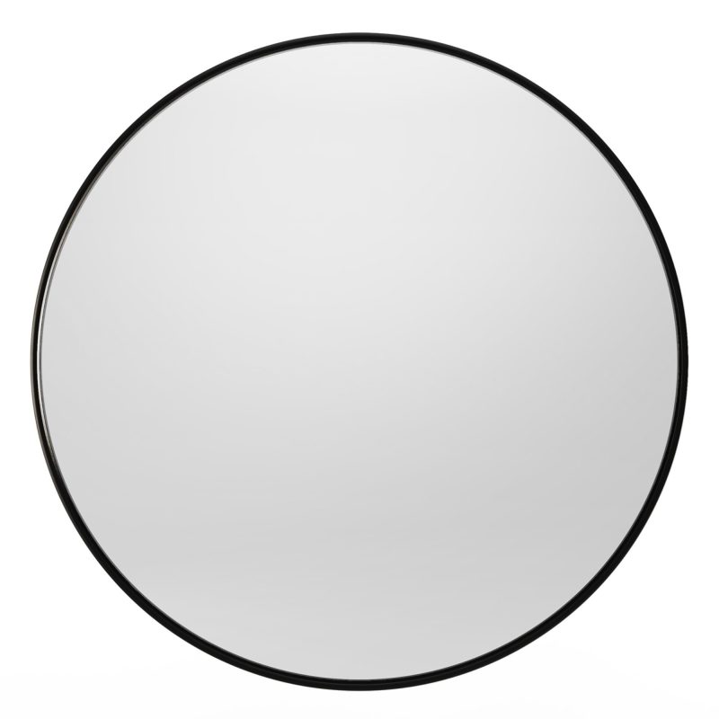 Mira rundt speil – 60 cm, sort ramme