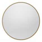 Mira rundt speil – gull/messingramme Ø60 cm