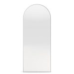 Serene veggspeil – halvoll form, sølv metallramme, 170x70 cm
