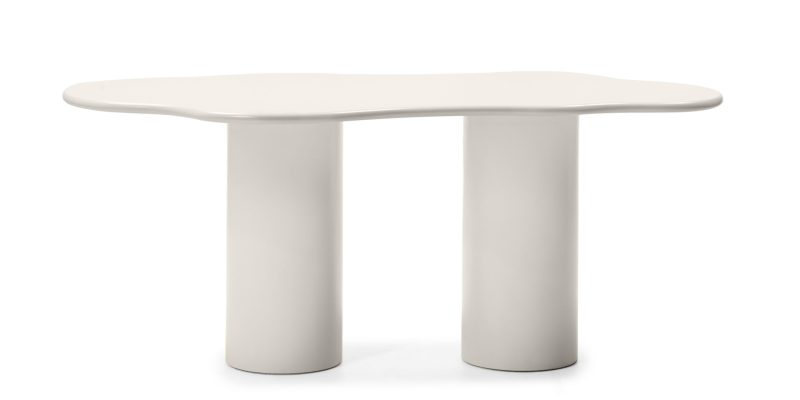 Pinar spisebord – 180 cm gråbeige med organiske former