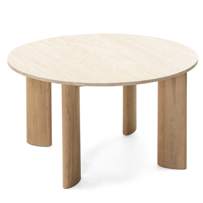 Spisebord RIMLEY 130x73 Travertine Creme White Wash