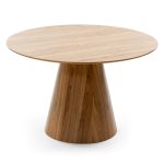 Stella spisebord – rundt spisebord i trelook, 120 cm