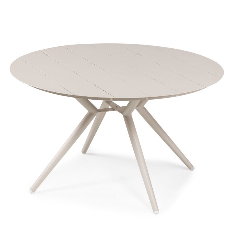 PIRETT0 – Rundt spisebord Ø126,5 cm med beige metallramme