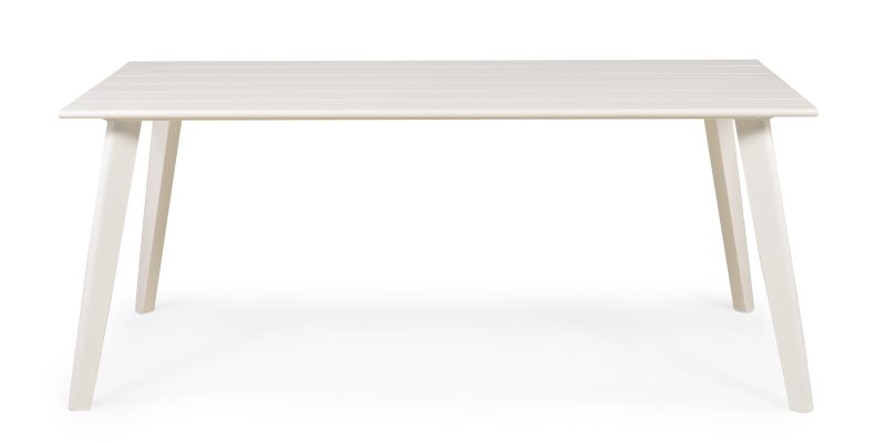 PIRETT0 – Spisebord 180x84 cm med hvit metallramme