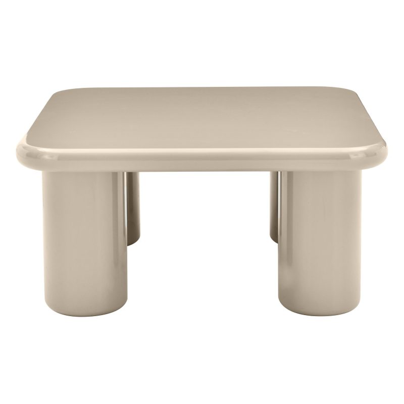 CHERRY UCT24030 sofabord – Elegant firkantet bord i beige høyglans