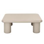 Cherry salongbord – 90 x 90 cm, glossy mørk beige