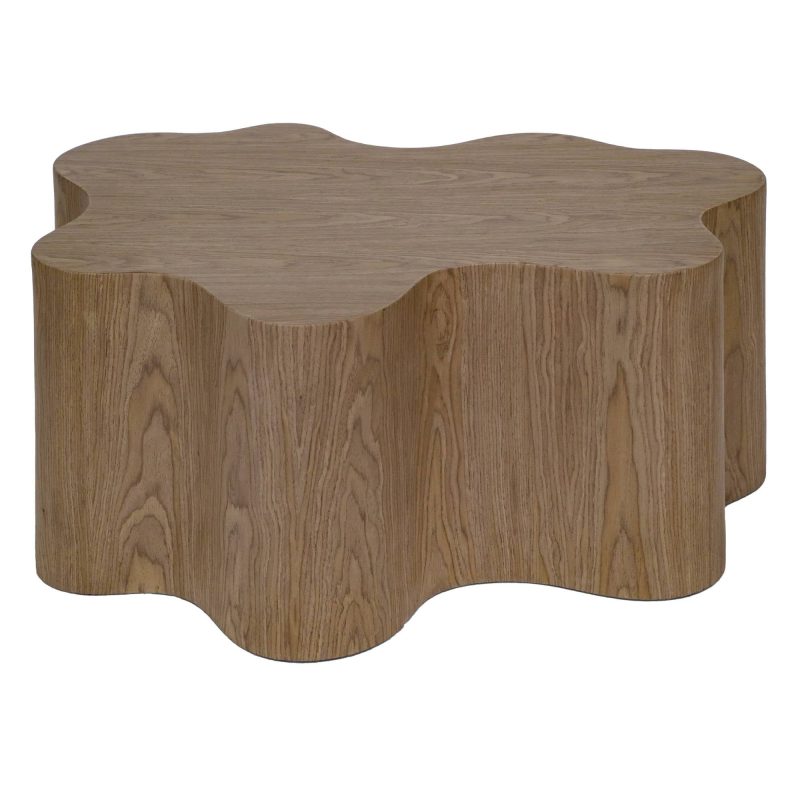 Cosmo – Sofabord 90 cm, valnøtt, organiske former