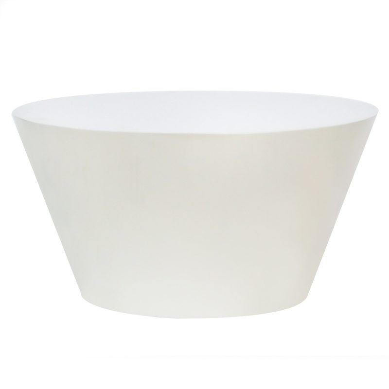 Eclipso sofabord – rundt 60 cm i kremhvit glossy finish