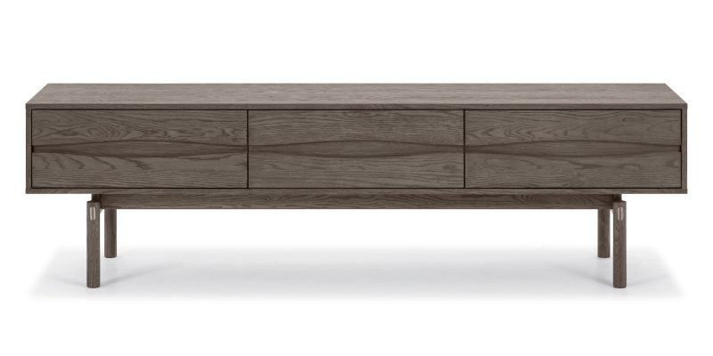 Quadri TV-benk – brun espresso, eikefinér og heltre eik