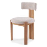 Matteo spisestol – beige/krem med naturben