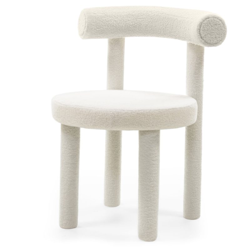 Spisestol PEDRO 2.0 Bouclé Krem