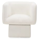 One snurrstol – hvit boucle med 360° komfort