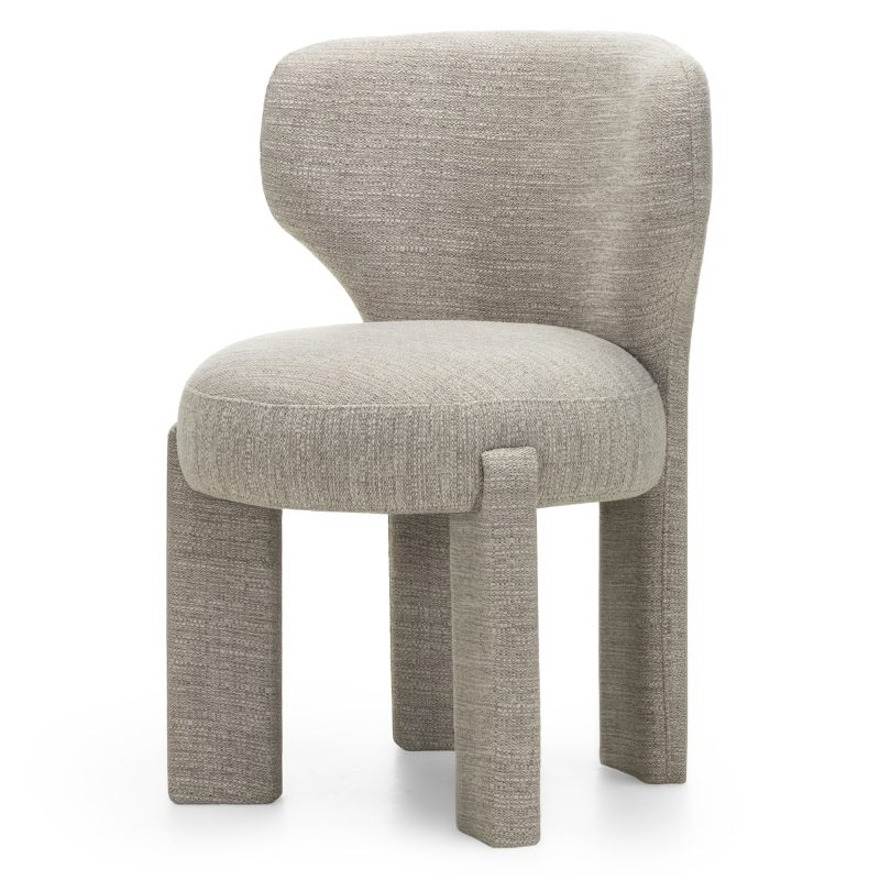 Elaine Spisestol Gråbeige – Bajia Fog Stoff | Moderne Design