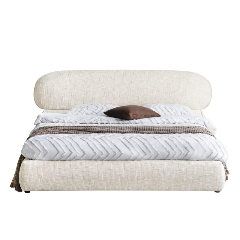 AVOLA – Seng 160x200 med sengegavl og eksklusivt stofftrekk