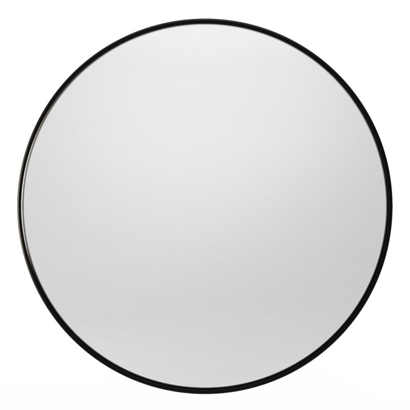 Mira rundt speil – 60 cm, sort ramme