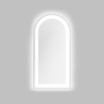 Carmine buet veggspeil 50×100 cm med LED-lys og anti-dugg