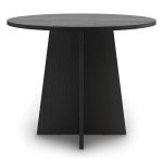 Merlo spisebord – rundt 100 cm i svart finish