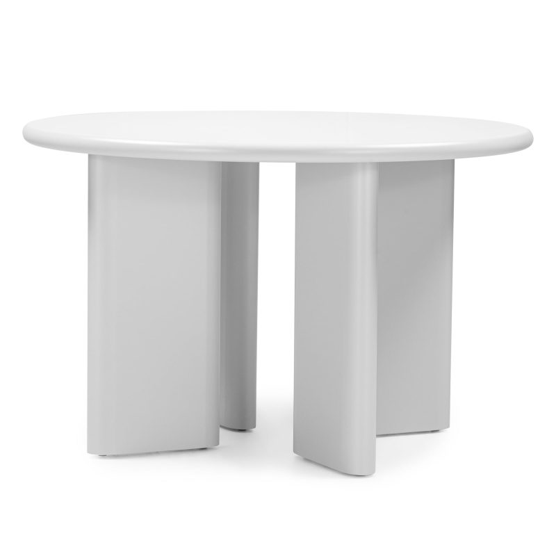 Poem UDT24035 – Elegant rundt spisebord i beige keramikklook