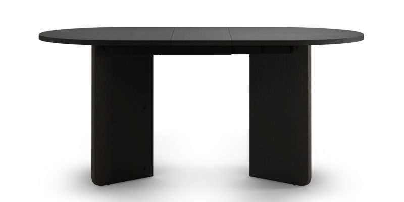 Lou spisebord – uttrekkbart 140–200 cm, ovalt, svart