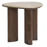 Essence sidebord 44 cm – mørk valnøtt og marmordetaljer