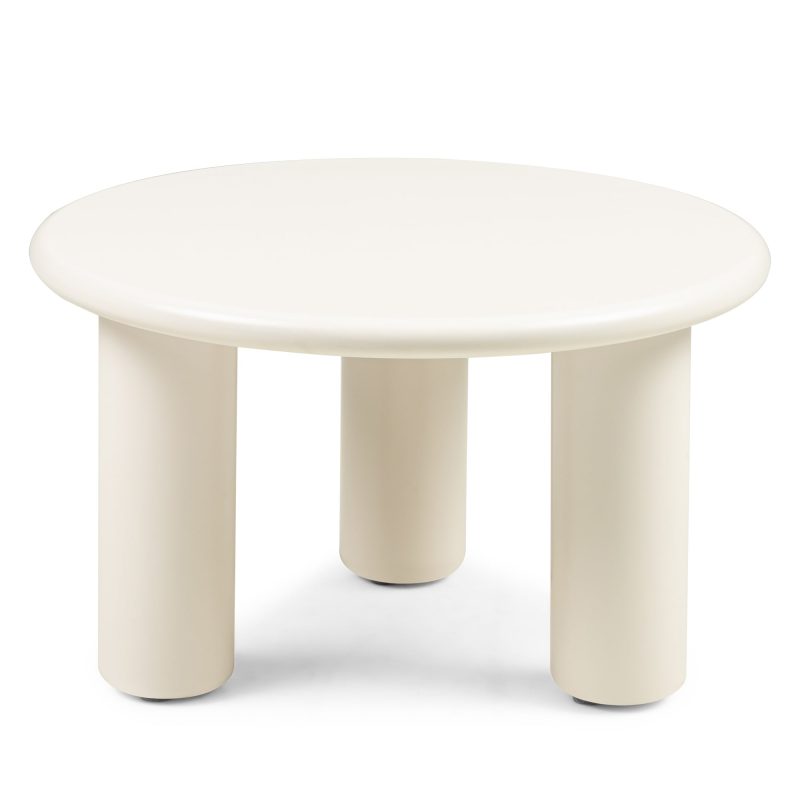 Blair rundt sofabord 60 cm – krem, matt finish