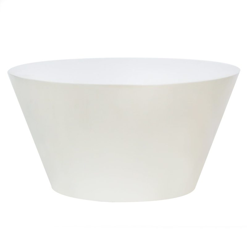 Eclipso sofabord – rundt 60 cm i kremhvit glossy finish