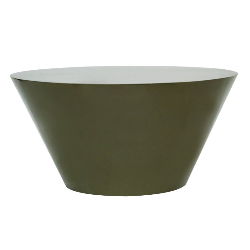 Eclipso sofabord – rundt 80 cm i grønn/grå glossy finish