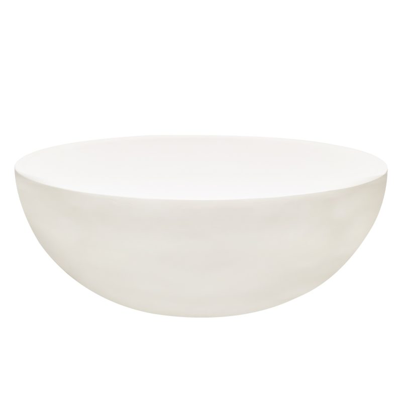 Lagoon Salongbord 80 cm – Rundt Bord i Betonglook | Beige
