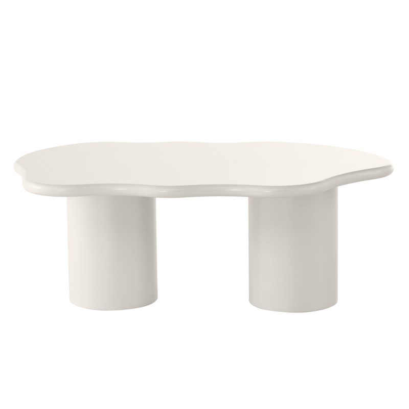 Muse sofabord – grå/beige matt finish med organisk form
