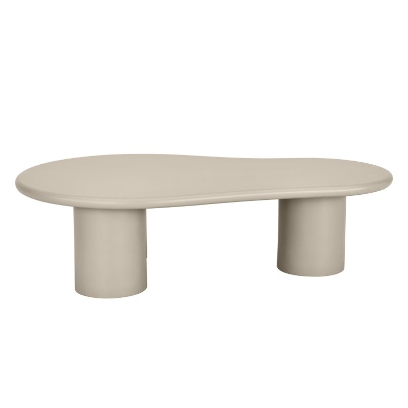 Sucre sofabord 130x80 cm – mørk beige, organisk form