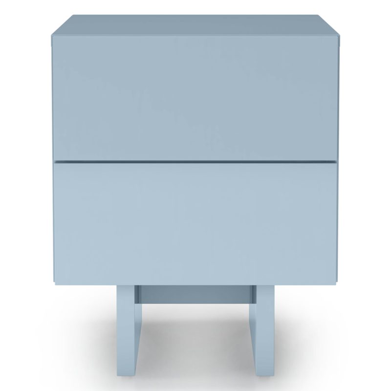Glim – Nattbord i røykblå høyglans