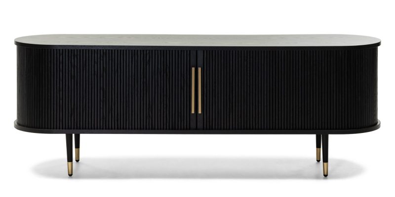 TV-benk CLEMENTE svart eik