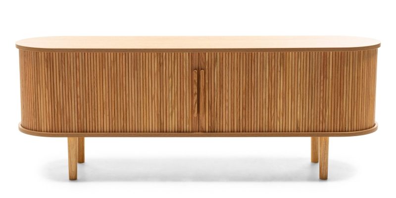 TV-benk CLEMENTE Eik Melamin