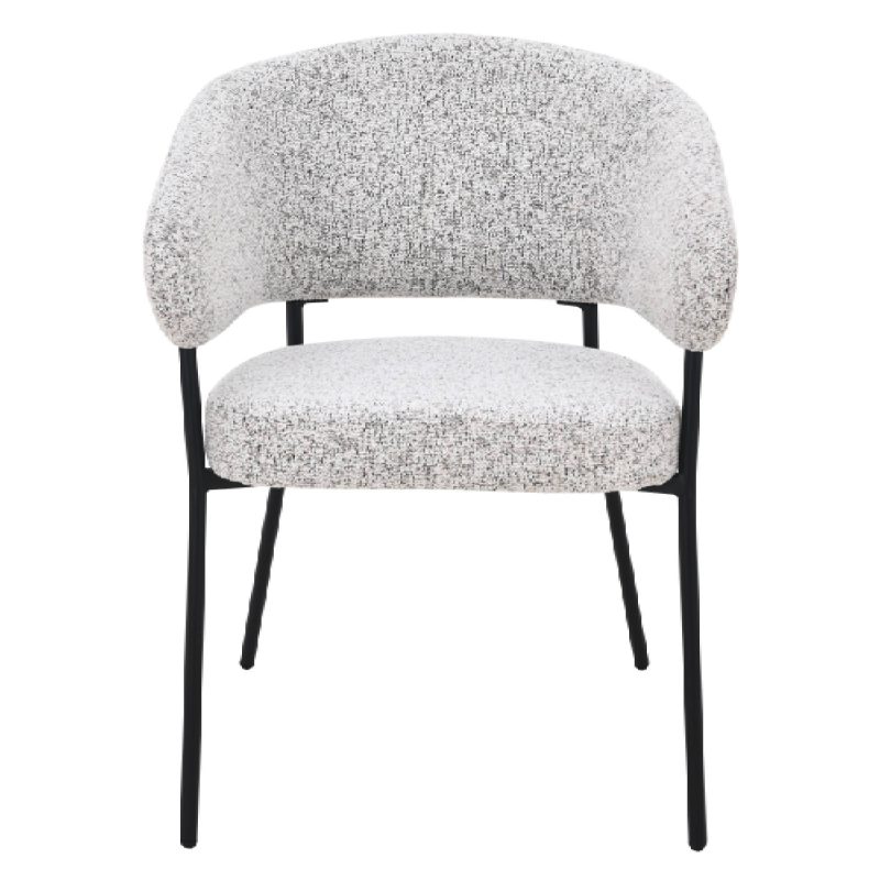 Lamu spisestol – Puente 06 beige melert med sorte metallben