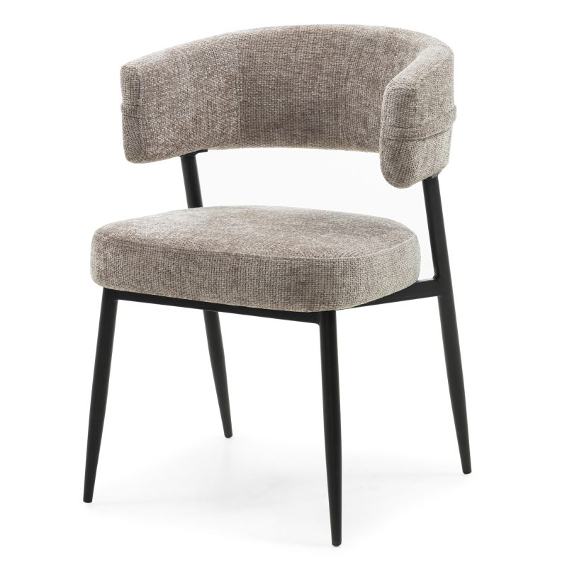 Rosario spisestol beige med polstret sete